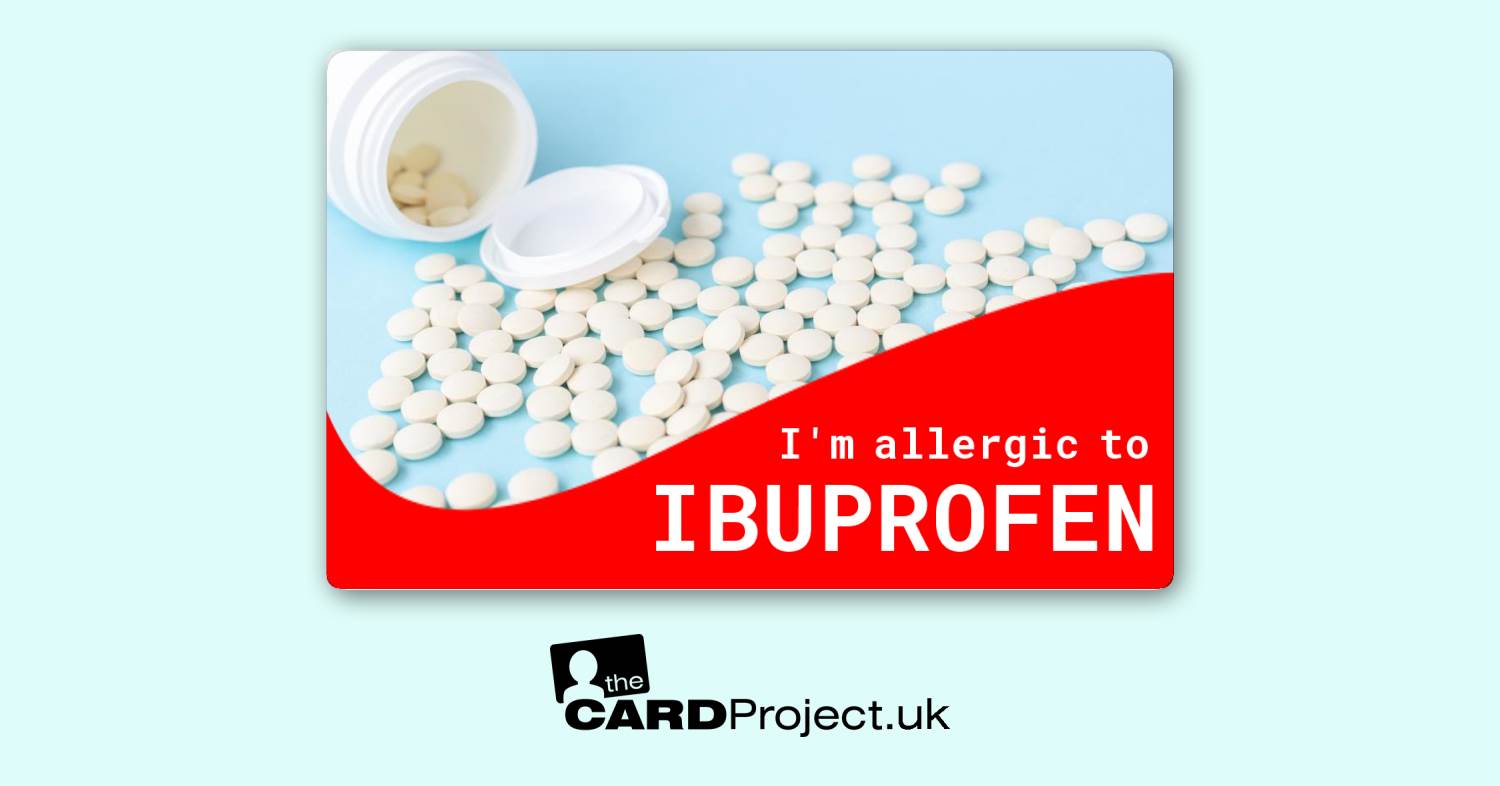 Ibuprofen Allergy Card 